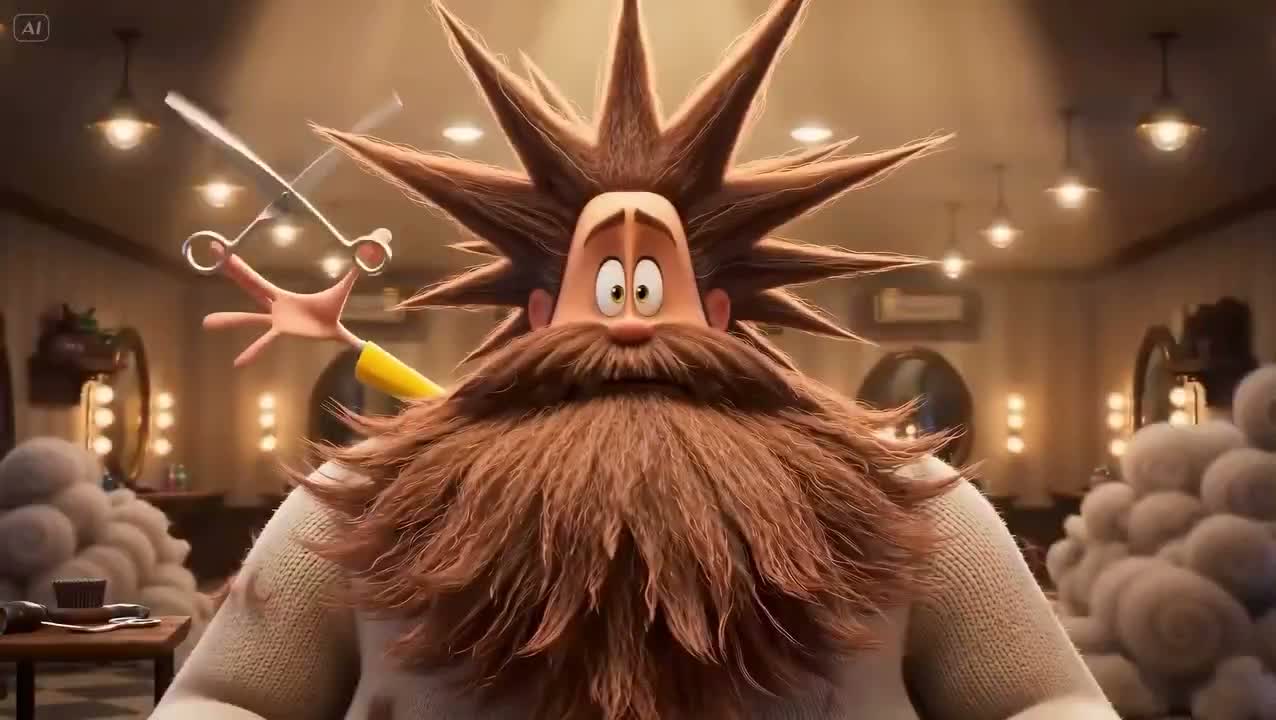 3D Barbershop Transformation Sequence